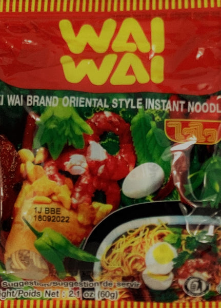 Wai Wai Instant Noodles Oriental Original Flavour - 60g