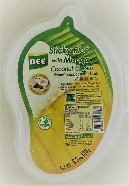 Dee Frozen Sticky Rice with Mango & Coconut Cream - 180g